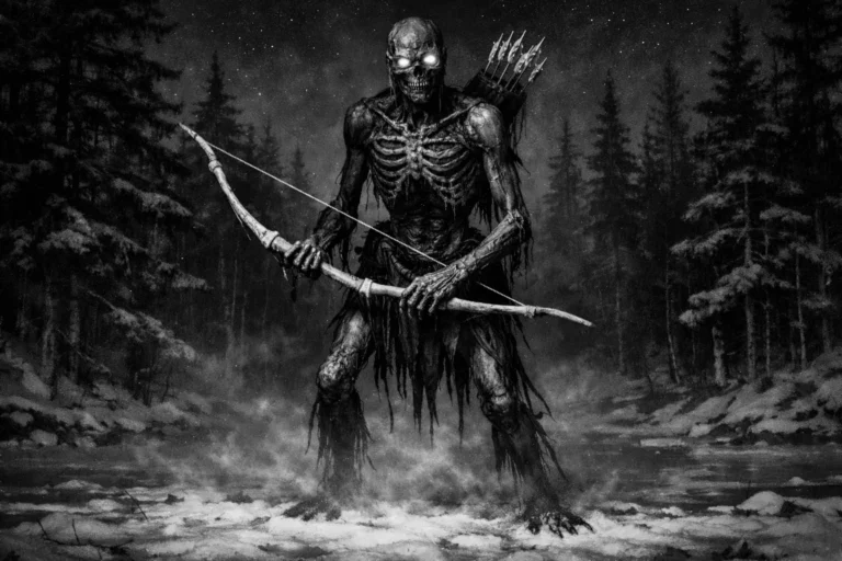 Baykok (Ojibwe Flying Skeleton Demon)